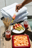 8x8 Pan Frame w/ Lid & Serving Spoon - Red