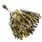 Black Gold Silver Shimmer Pom Poms School Spirit Tailgate