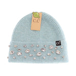 Rhinestone Charm Beanie