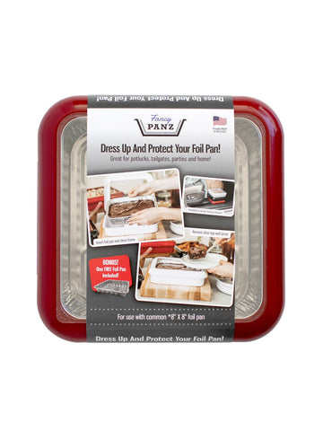 8x8 Pan Frame w/ Lid & Serving Spoon - Red