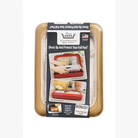 9x13 Pan Frame w/ Lid & Serving Spoon -Gold Swirl