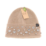 Rhinestone Charm Beanie