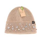 Rhinestone Charm Beanie