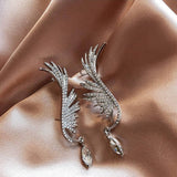 Angel Wing Crystal Stud Earring