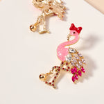 Christmas Flamingo Earrings