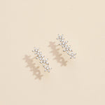 Linked Floral Gold Dip Earrings