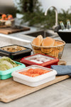 8x8 Pan Frame w/ Lid & Serving Spoon - White