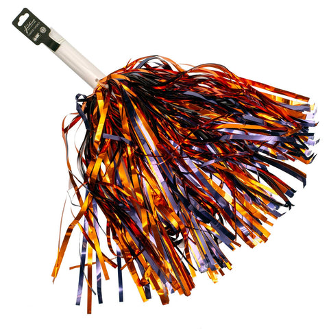 Navy Orange Shimmer Pom Poms School Spirit Tailgate