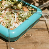 8x8 Pan Frame w/ Lid & Serving Spoon-Denim Blue
