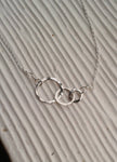 Three Rings Sterling Silver Necklace