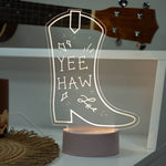 Light Up Acrylic Sign – Cowboy Boot