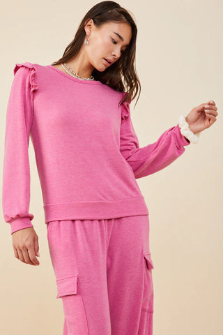 Emzleigh Terry Knit Top