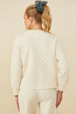 Sandra Quilted Pullover Sweatshirt