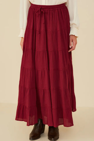 Burgandy Maxi Skirt