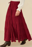 Burgandy Maxi Skirt