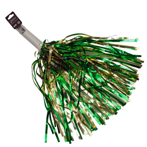 Green Gold Shimmer Pom Poms School Spirit Tailgate