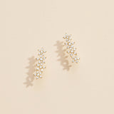 Linked Floral Gold Dip Earrings