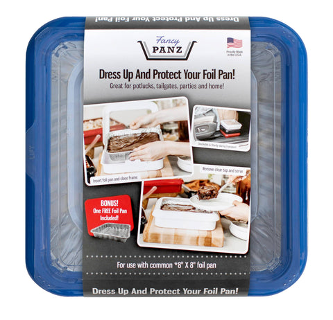 8x8 Pan Frame w/ Lid & Serving Spoon-Denim Blue