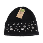 Rhinestone Charm Beanie