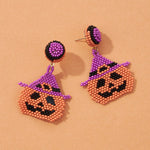 Pumpkin Witch Earrings