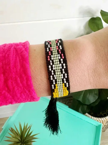 Tassel Friendship Bracelet Black