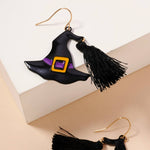 Witch Hat Tassels Earrings