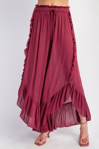 Ruffle skirt palazzo hotsell