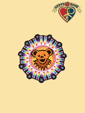 Gypsy Rose - Grateful Dead Dancing Bear Face Rainbow Burst Asst Col Patch
