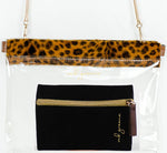 mb greene - Be Clear Leopard Purse