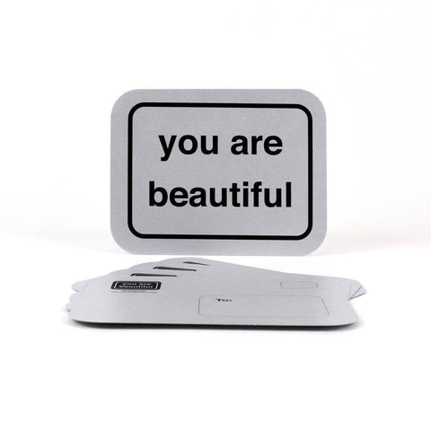 You Are Beautiful - Silver Postcards - Pack of 5