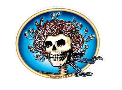 Gypsy Rose - Grateful Dead Small Skull & Roses Bertha Sticker