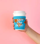 Save the Ocean | Pint Glass, Coffee Cup Sleeve & Can Koozie