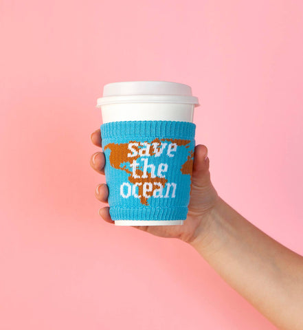 Save the Ocean | Pint Glass, Coffee Cup Sleeve & Can Koozie