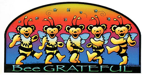 Gypsy Rose - Bee Grateful Grateful Dead Dancing Bear Bees Sticker