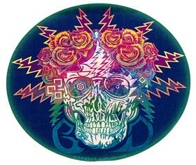 Gypsy Rose - Grateful Dead Roses Bolts Skull Multi Image Sticker