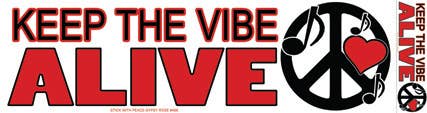 Gypsy Rose - Keep the Vibe Alive Peace Bumper Sticker