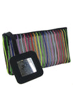 Clear Striped Cosmetic Bag