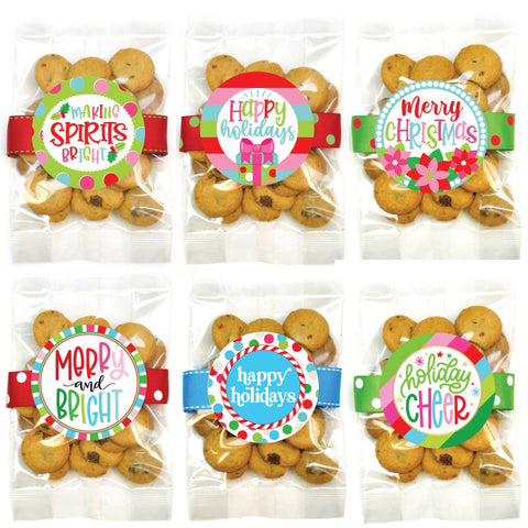 Cookies - Christmas Holiday Small Cookie Bags Asst C