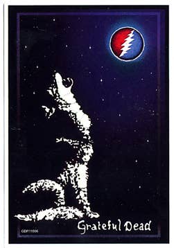 Gypsy Rose - Grateful Dead Wolf Steal Your Face Moon Sticker